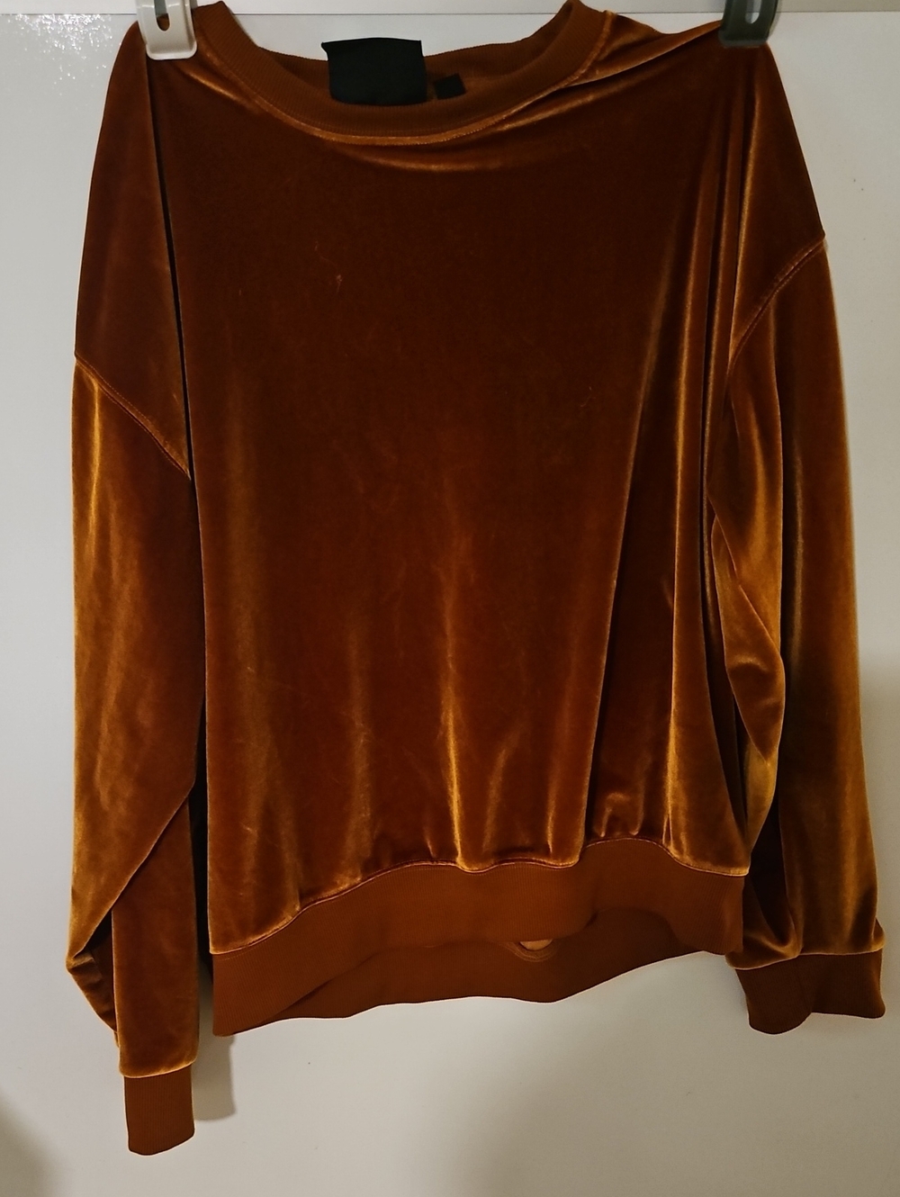 Men's Burnt Orange Massive Luxury Edition Velor Shirt Medium